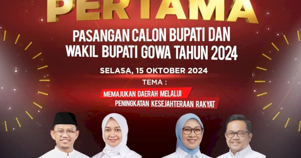 Besok, Dua Paslon Gowa Siap Adu Visi dan Misi di Debat Pertama