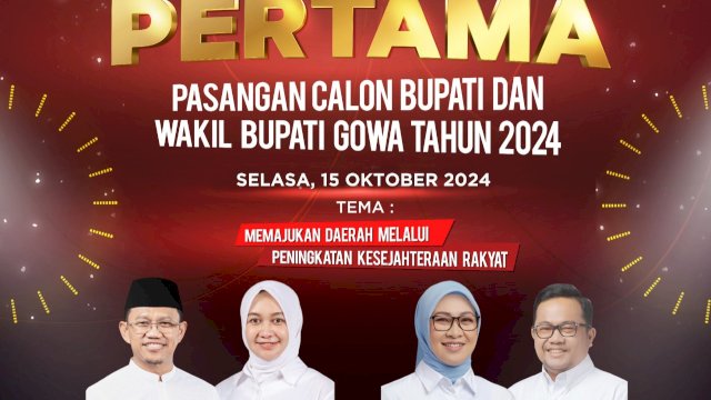 Besok, Dua Paslon Gowa Siap Adu Visi dan Misi di Debat Pertama