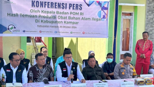 Taruna Ikrar:  BPOM Sita Obat Bahan Alam Ilegal di Kabupaten Kampar omzet milyaran