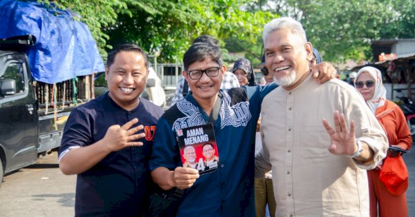 Narji Komedian Indonesia Dampingi Amri Arsyid Blusukan di Pasar Daya Makassar