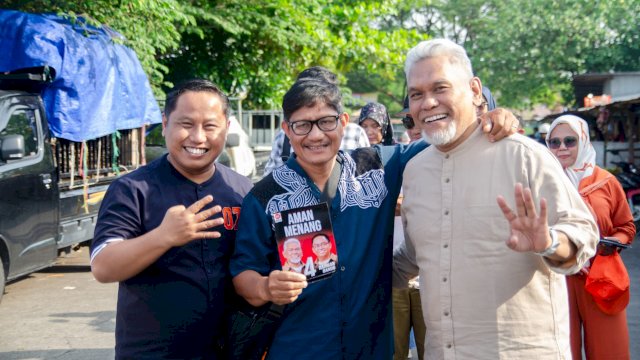 Narji Komedian Indonesia Dampingi Amri Arsyid Blusukan di Pasar Daya Makassar