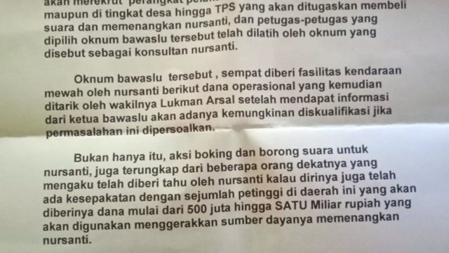 Beredar Selebaran SANTUN Akan Beli Suara Masyarakat Sinjai Melalui Penyelenggara