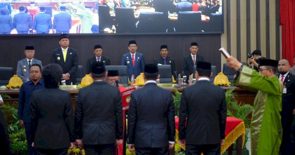 Pimpinan DPRD Gowa Resmi Dilantik, Bupati Adnan Harap AKD Segera Terbentuk