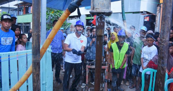 Komitmen Hadirkan Air Bersih di Makassar, Sehati Resmikan Sumur Bor
