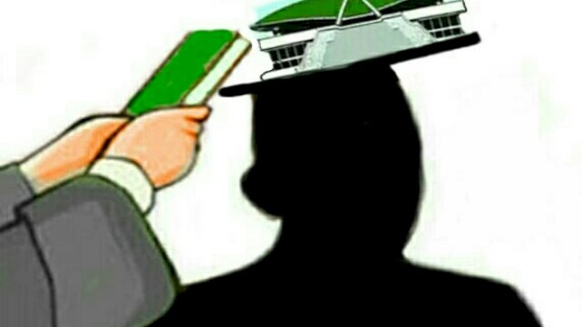 Karikatur pelantikan anggota DPR RI (Dodi/harian.news)