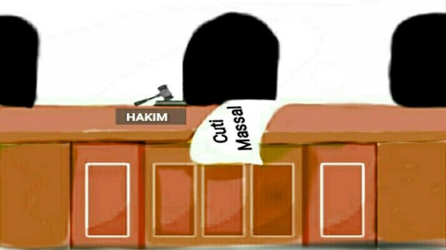 Karikatur cuti massal hakim (Dodi/harian.news)