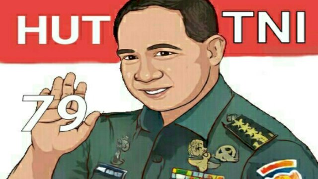 Karikatur HUT TNI ke 79 (Dodi/harian.news)