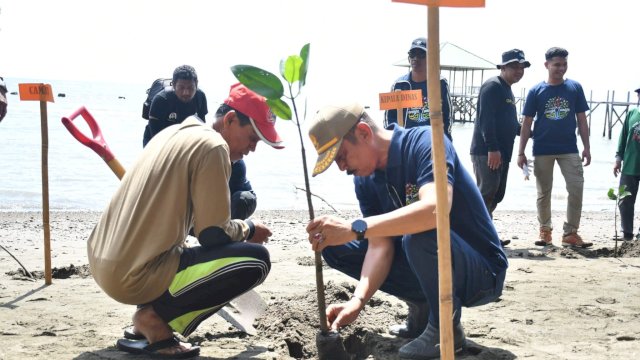 Pj Bupati Sinjai Pimpin Penanaman Mangrove di Pantai Hubat untuk Lindungi Pesisir ||humas