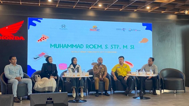 Press Conference makassar Culinary Night yang digelar di TSM Makassar. (Foto: Gita/HN)