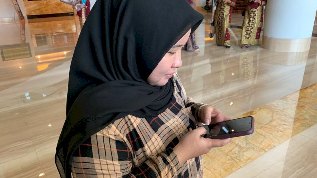 Irmawati Sahir, Jurnalis Harian Fajar. (Foto: Gita/HN)