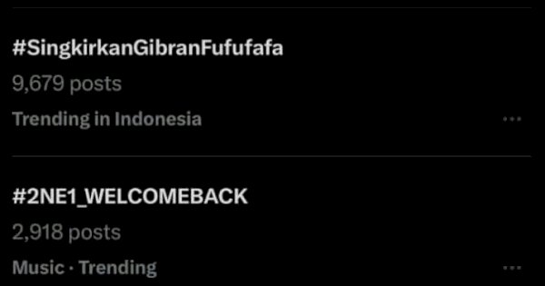 Duh, Tagar SingkirkanGibranFufufafa Trending di Media X
