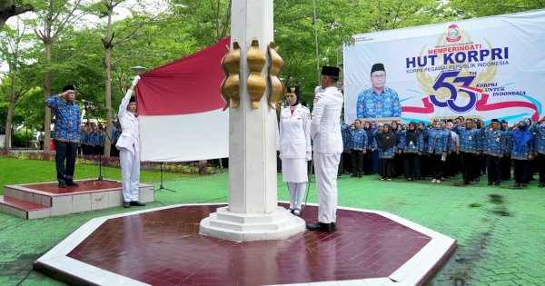 Wali Kota Makassar Pimpin Upacara HUT Korpri ke-53, Sampaikan Pesan Solidaritas dan Dedikasi