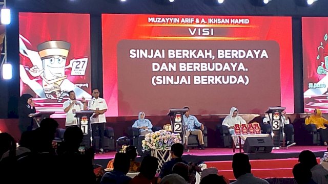 Di Panggung Debat, Muzayyin-Ikhsan Paparkan Visi BERKUDA untuk Sinjai Berdaya