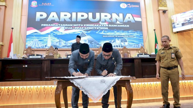 Tok! Pemkot Makassar dan DPRD Sepakati KUA-PPAS APBD Tahun 2025
