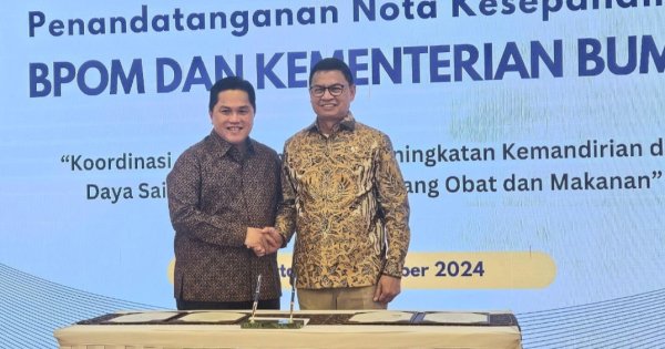 Taruna Ikrar MoU dengan Erick Thohir, BPOM Sinergi BUMN Majukan UMKM