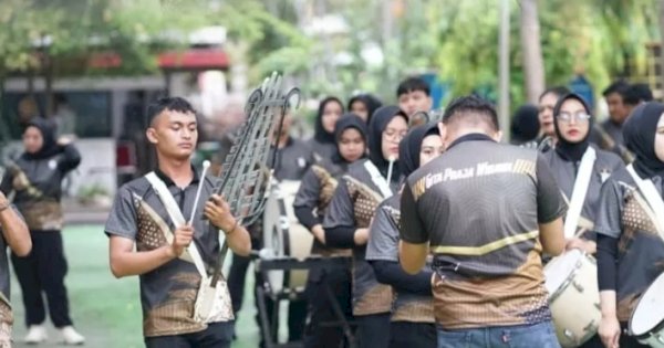 Korps Musik Gita Praja Satpol PP Latihan Jelang Upacara HUT Kota Makassar dan Hari Pahlawan