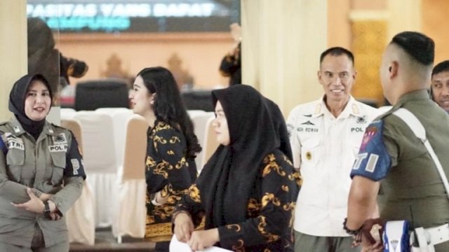Satpol PP Lakukan Pengamanan Rapat Paripurna Pengambilan Sumpah Pimpinan DPRD Makassar