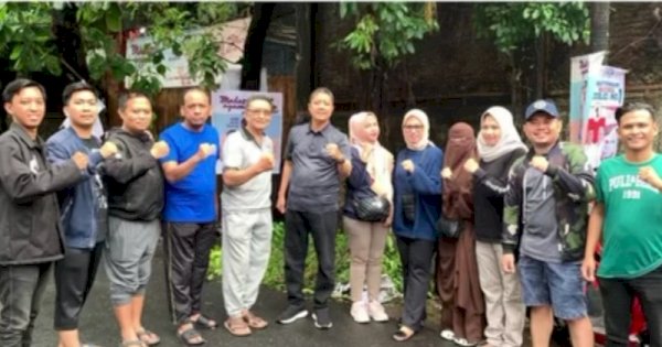 Sabtu Bersih Kesbangpol Kota Makassar di Jalan Karantina