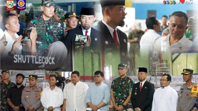 Sekertaris Satpol PP Dampingi Pjs Wali Kota Makassar Tinjau Gudang Logistik KPU 