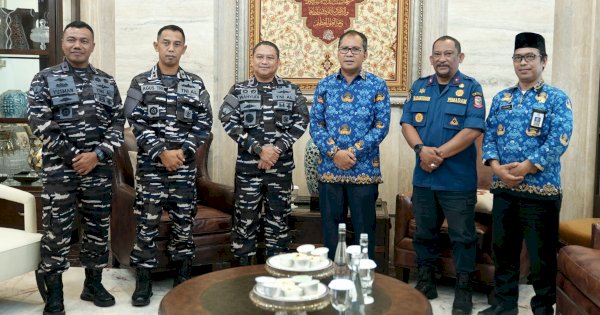 Silaturahmi Hangat, Wali Kota Danny Pomanto Sambut Danlantamal VI Baru