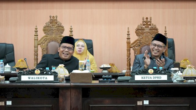 Wali Kota Makassar, Moh. Ramdhan Pomanto menghadiri Sidang Paripurna Masa Sidang Ke-11 DPRD Makassar di Ruang Rapat Paripurna DPRD Makassar, Senin (25/11/2024).