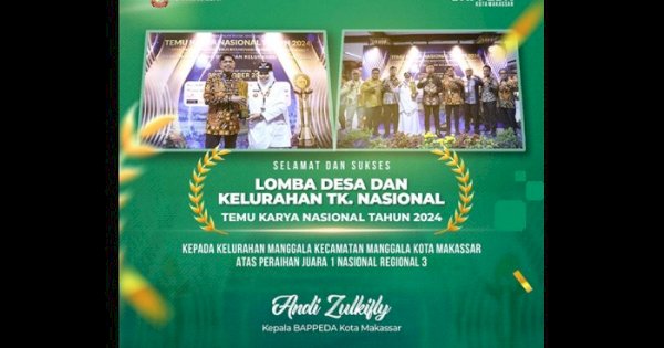 Bappeda Makassar Apresiasi Prestasi Kelurahan Manggala