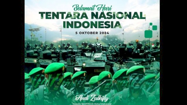 Kepala Bappeda Makassar, Zulkifli Nanda, Sampaikan Ucapan Selamat HUT ke-79 TNI