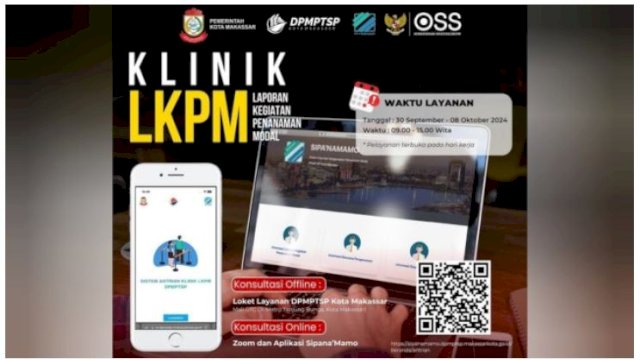DPMPTSP Makassar Buka Klinik Laporan Kegiatan Penanaman Modal (LKPM)