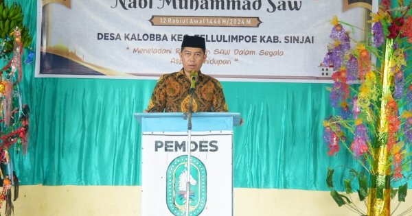 Peringatan Maulid Nabi di Desa Kalobba, Pj. Bupati Sinjai Ajak Masyarakat Teladani Akhlak Rasulullah