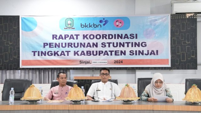 Rakor penurunan stunting tingkat Kabupaten Sinjai di Wisma Sanjaya Sinjai ||Ist 