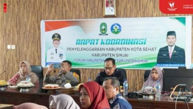 Rakor Kabupaten/Kota Sehat (KKS) pada Kamis, 28 November 2024, di Aula Badan Perencanaan Pembangunan Daerah (Bappeda) Sinjai.