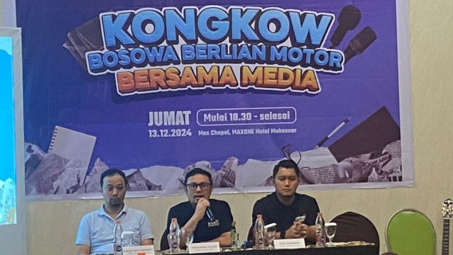 Gelaran Kongkow Bosowa Berlian Motor bersama Media di Hotel MaxOne Makassar. (Foto: Gita/HN)