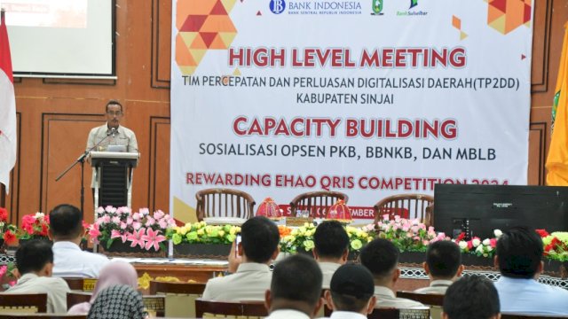 Pj Bupati Sinjai Andi Jefrianto Asapa membuka High Level Meeting TP2DD ||humas 