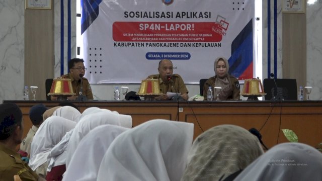 Diskominfo Pangkep dorong pelajar gunakan SP4N-LAPOR ||Ist 