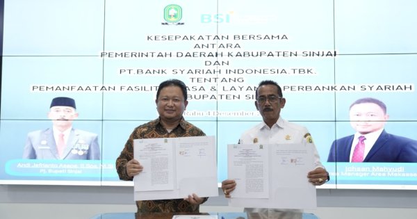 Pemkab Sinjai Teken Kerjasama Dengan Bank Syariah Indonesia