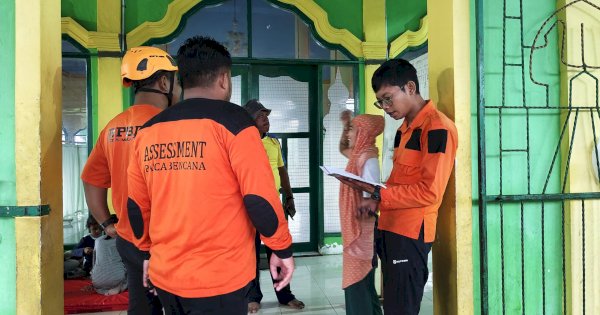 65 Warga Mengungsi di Masjid Jabal Nur Manggala Kota Makassar Akibat Banjir