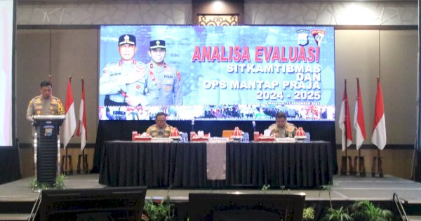 Polda Sulsel Gelar Rapat Anev Bahas Nataru, Bencana Alam, dan Indeks Kerawanan Pilkada