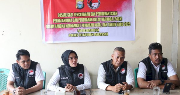 Polres Pelabuhan Makassar Gencarkan Sosialisasi Pencegahan Narkoba Jelang Natal dan Tahun Baru