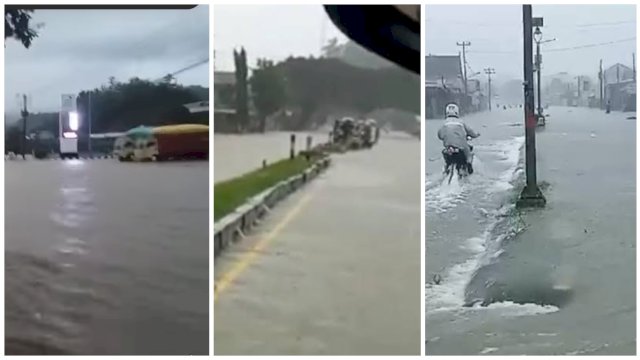 Hujan Deras Sebabkan Banjir Parah di Barru, Akses Jalan Trans Sulawesi Terputus