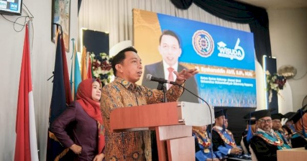 Hadiri Wisuda UMS Rappang, Bupati Terpilih Sidrap Syaharuddin Komitmen Bangun Pendidikan