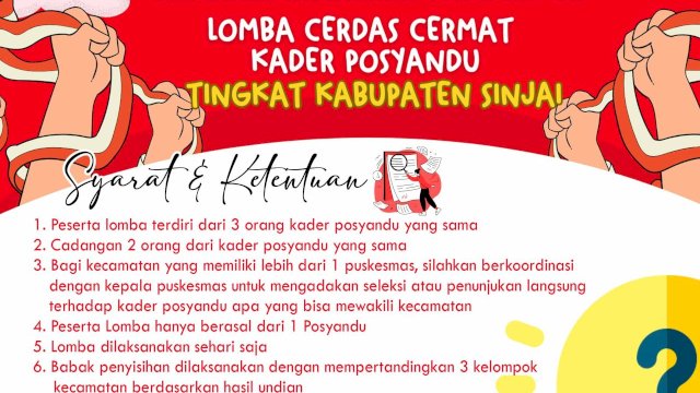 Peringati HUT RI, Dinkes Sinjai Gelar Lomba Cerdas Cermat antar Kader Posyandu 