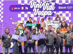 Bappeda Makassar Hadiri Vespa City Rally di Pantai Losari