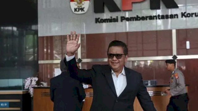 Sekjen PDIP Hasto Kristiyanto ketika hadir di kantor KPK. Foto: ist 