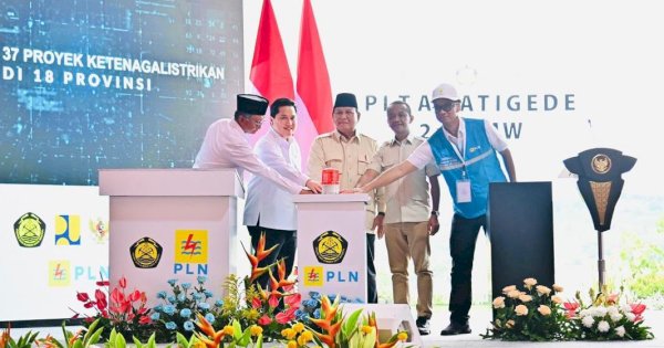 Presiden Prabowo Resmikan 37 Proyek Ketenagalistrikan Berbasis Energi Bersih