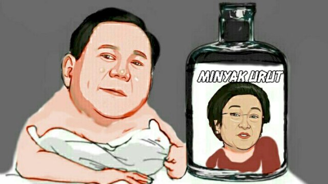 Karikatur Prabowo dan Megawati (Dodi/harian.news)