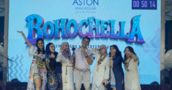 Gemerlap Bohochella di Aston Makassar, Sambut Tahun Baru dengan Pesta Penuh Kejutan