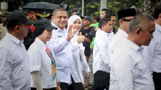 Wali Kota dan Wakil Wali Kota Makassar terpilih Munafri Arifuddin dan Aliyah Mustika Ilham, Foto: HN/Sinta.