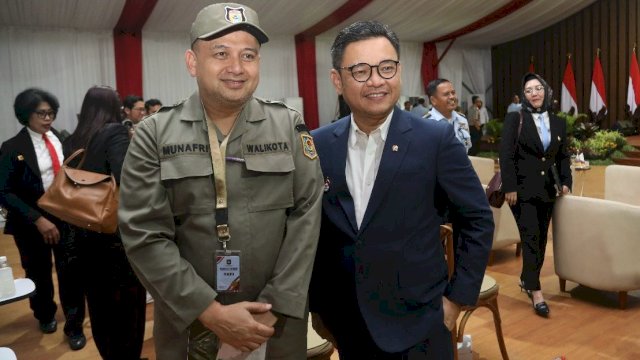 Wali Kota Makassar Munafri Arifuddin bertemu dengan Gubernur Lembaga Ketahanan Nasional (Lemhannas), Ace Hasan Syadzily, Foto: Dok Humas Pemkot Makassar.
