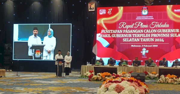 Andi Sudirman-Fatmawati Resmi Ditetapkan sebagai Gubernur dan Wagub Sulsel 2025-2030