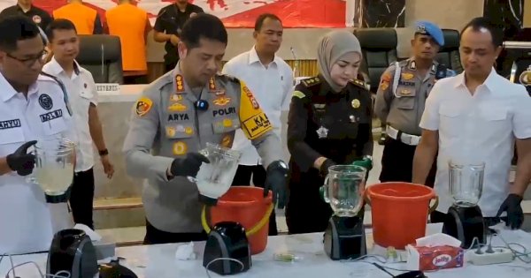 Polrestabes Makassar Musnahkan 1,4 Kg Sabu, Klaim Selamatkan 7.500 Jiwa